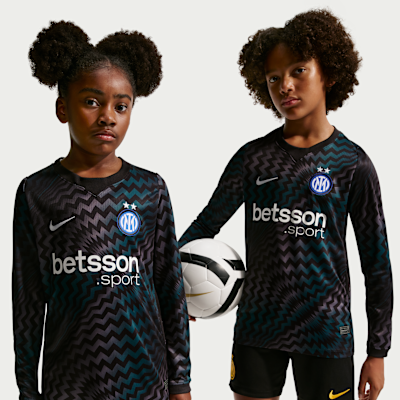 Inter Milan 2026/27 Stadium Goalkeeper Older Kids' Nike Dri-FIT